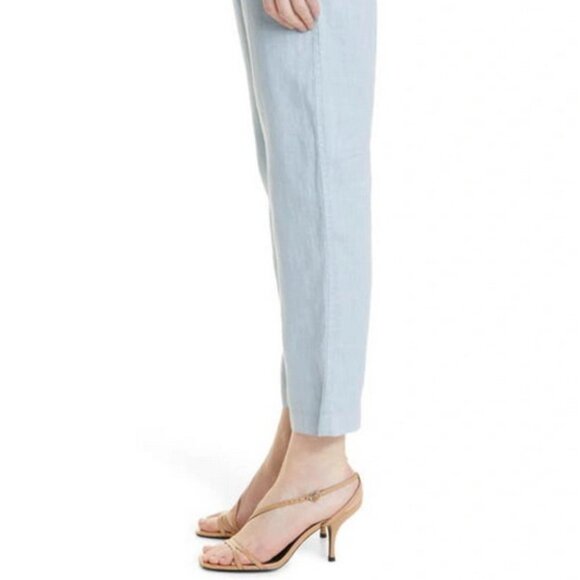 Boss Blue Dust Tatinia Ankle-Crop Linen Pants - Picture 4 of 6